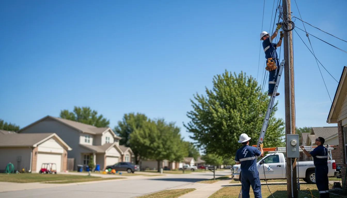 Residential electrician providing installation services in Monroe, CT